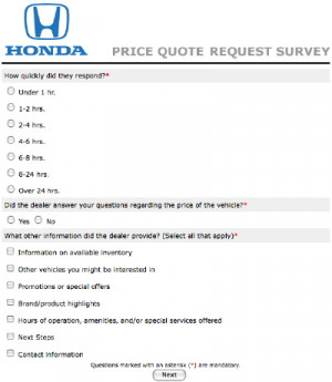 Honda’s website had a number of brilliant features, including: