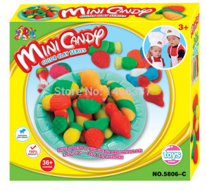 2014 baby toys qq Candy cake set plasticine toys Christmas gift play ...