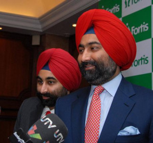 Malvinder Singh (right) with Managing Director Shvinder Mohan Singh ...