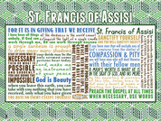 Saint Francis of Assisi Quote Wall Graphic $12.00