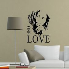 BOB MARLEY ONE LOVE Removable Vinyl Quotes Wall Stickers Decal Art ...