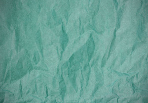 Wrinkled Green Tissue Paper...