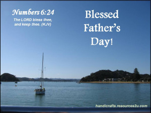 Free Christian Father's Day Card or Poster with Bible verse