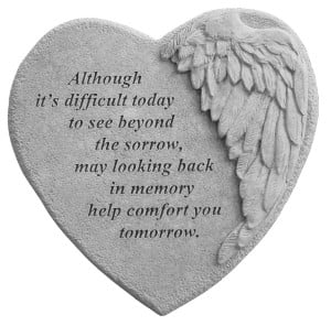 Although Angel Wing Memorial Stone