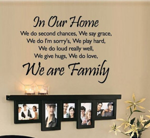 Removable Vinyl Family Quote Wall Decal Quotes Wall Art Family Wall ...