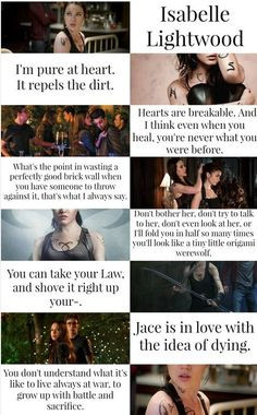 isabelle lightwood more isabel lightwood fav movies book quotes ...