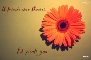 Happy Friendship Day Quote With orange color Flowers HD Wallpapers For ...