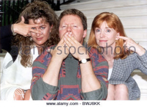 Rory Bremner Comedian With Jane Asher Actress right Stock Photo