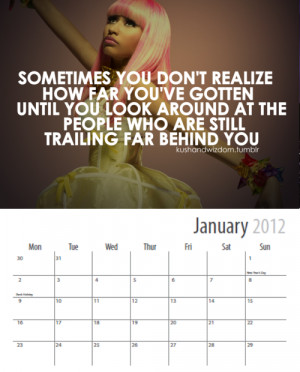 ... Nicki Minaj 12 page calender, which includes a new quote for every