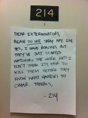 Note To Exterminator