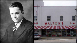 Sam Walton, and his first store, located in Bentonville Arkansas.