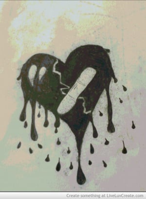 Damaged Heart Drawing