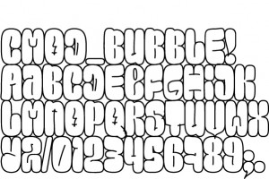 Cool Bubble Graffiti Fonts graffiti alphabet fonts prints