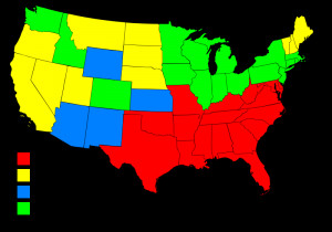 Map of American Segregation (1955-1968)