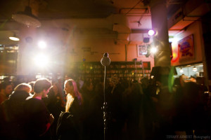 The view from the stage at Tumblr Reads, by Tiffany Arment. – Marco.