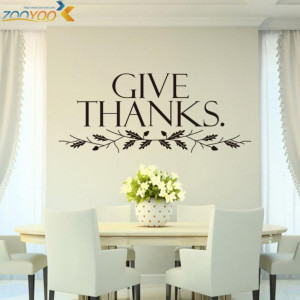 loving learn to give thanks quote wall stickers home decorations ...