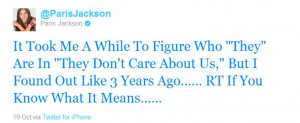 Paris Jackson's Illuminati tweets