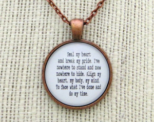 ... and Sons - Dust Bowl Dance Inspired Lyrical Quote Pendant Necklace