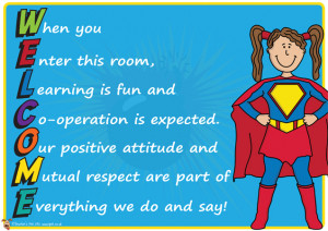 Teacher's Pet - 'Welcome' Superhero Themed Poster - FREE Classroom ...