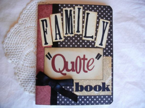 Family Quote Book in black and cream polka dots by avirgindesign, $9 ...