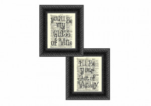 ... Dictionary Pages Set of Two Art Print Wall Decor Valentine's Day
