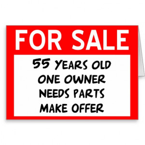 55 Year Old For Sale Card
