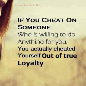 Don't cheat yourself