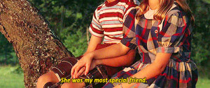 Forrest Gump: [voice over]She was my most special friend. My only ...
