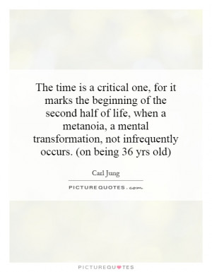 time is a critical one, for it marks the beginning of the second half ...