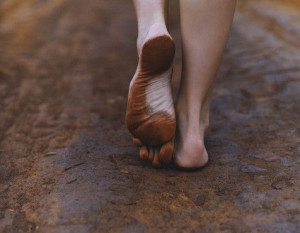 ... said walking barefoot in the dirt 15 mins was a cure for your health