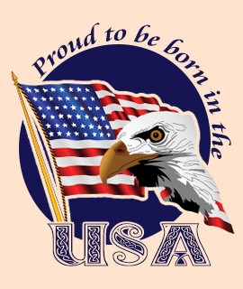 American Flag and Eagle Tattoo with Quote