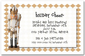 Golden Nutcracker Holiday Invitations, Christmas Invitations | Order ...