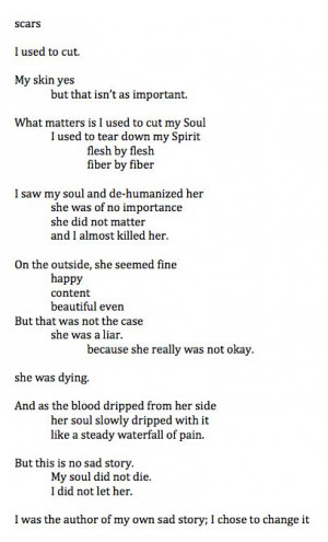 ... Self Harm Quotes, Depression Recovery Quotes, Cutters Poems, Beautiful