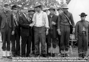 Alabama Governor George Wallace greets Confederate reenactors at ...