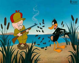 Elmer Fudd and Daffy Duck