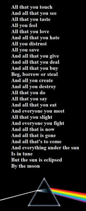 Dark Side Of The Moon -Roger Waters (PINK FLOYD) ....these lyrics ...