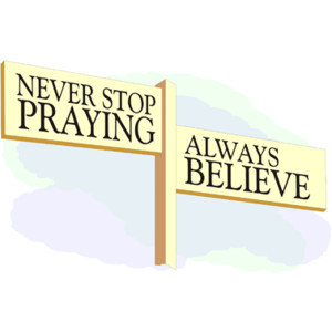 Never Stop Praying -- Free Christian Clipart
