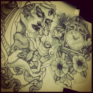 Emily Rose Murray Tattoo Sketches