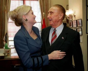Sen Strom Thurmond R S C being embraced by his daughter