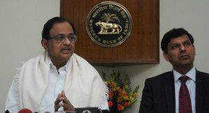In this file photo, Union Finance Minister, P.Chidambaram along with ...