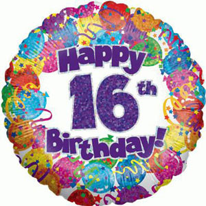 Party on its your 16th Birthday - Sorry but this balloon is sold out