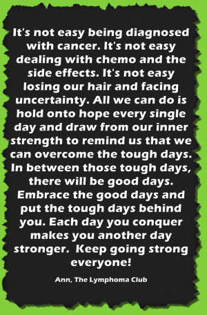 Quote from a Cancer Survivor