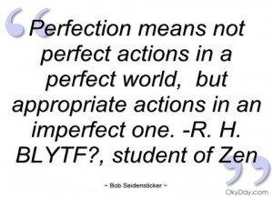 imagem perfection means not perfect actions in a