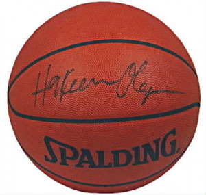 hakeem olajuwon basketball hakeem olajuwon autographed basketball ...