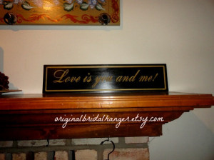 Engraved Wooden Signs Black Painted Love Is You and Me Engraved Sign ...