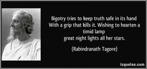 ... timid lamp great night lights all her stars. - Rabindranath Tagore