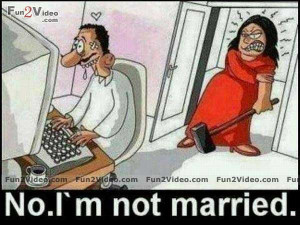 am not married picture joke