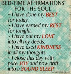 Bed-Time Affirmations More