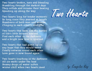 Two Hearts Together Quotes Winter chill when two hearts