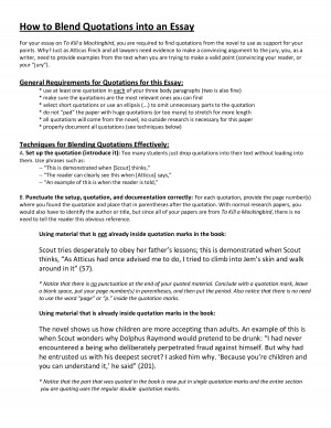 How to Blend Quotations into an Essay 2011 by xiaoyounan